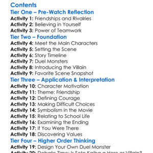 Yu-Gi-Oh The Dark Side Of Dimensions 2016 Worksheet Activity Booklet