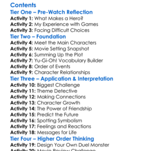 Yu-Gi-Oh The Movie Pyramid Of Light 2004 Worksheet Activity Booklet