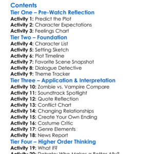 Z-O-M-B-I-E-S 4 Dawn Of The Vampires 2025 Worksheet Activity Booklet