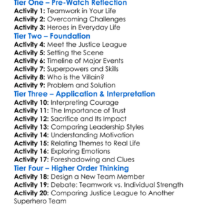 Zack Snyders Justice League 2021 Worksheet Activity Booklet
