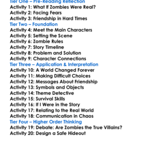 Zombies Series General Worksheet Activity Booklet