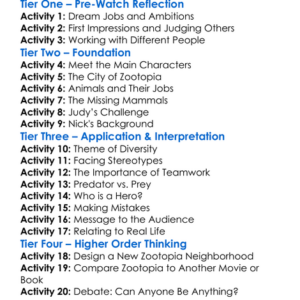 Zootopia 2016 Worksheet Activity Booklet